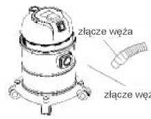 5. Montowanie urządzenia A. Przyłączanie węża do odkurzacza. 1. Wkładanie: Włożyć złącze węża do odkurzacza, a następnie obrócić je w prawo, aż zostanie zablokowane. 2.