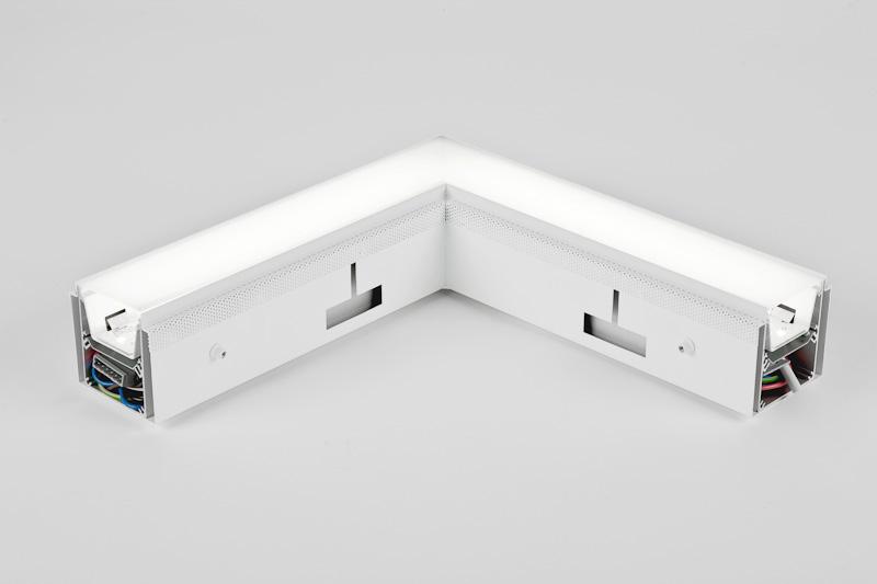 Oprawy architektoniczne rchitectural luminaires Архитектурные светильники PTOS LIN LD - ŁĄCZNIK TYP L Indoor Opcje oprawy/luminaire options przesłona opalizowana PMM PMM opal diffuser / рассеиватель