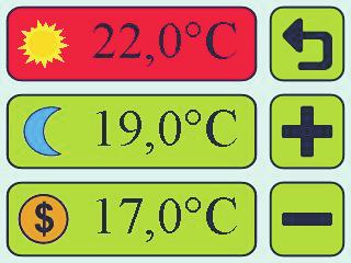 Naciœniêcie ramki z dan¹ temperatur¹ powoduje podœwietlenie jej na czerwono i umo liwia