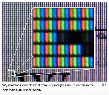 Grafika rastrowa (bitmapowa) Grafika rastrowa - prezentacja obrazu za pomocą pionowo-poziomej siatki odpowiednio kolorowanych pikseli (punktów) na monitorze