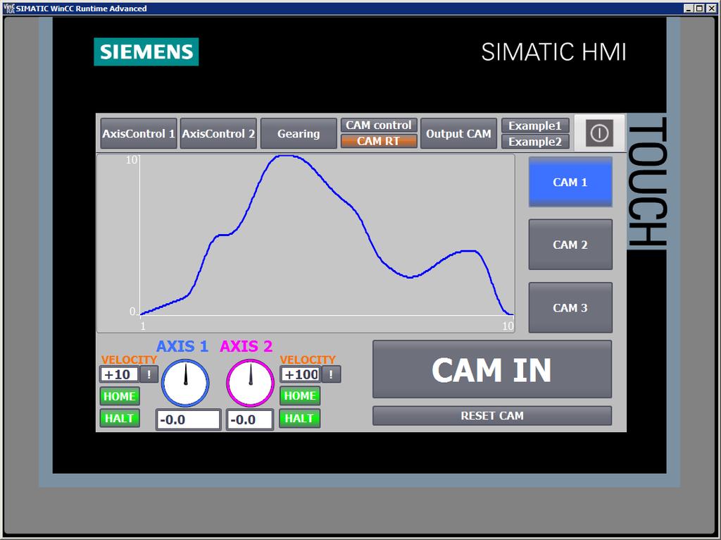 Sprzężenie krzywkowe Krzywki w SIMATIC S7-1500T Edycja krzywek w programie PLC W przykładowym profilu segment pierwszy zawiera się w przedziale 0.0 160.0 wartości osi wiodącej.