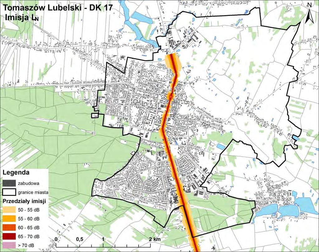 przez Tomaszów Lubelski Mapa 24.