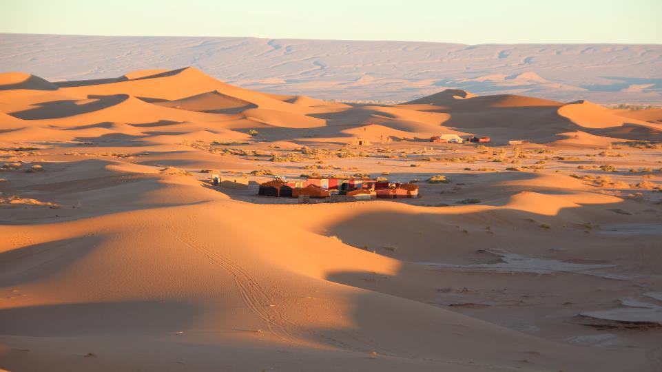 DZIEŃ 6 Zagora - Marrakesz Wstaniemy przed świtem, żeby podziwiać wschód słońca nad Saharą. Po śniadaniu wrócimy do Zagory, oczywiście na grzbietach wielbłądów.