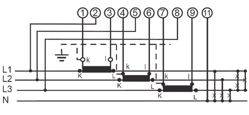 Pomiar mocy czynnej w sieci 3-fazowej 3-przewodowej niesymetrycznie obciążonej/ Measurement of active power in a 3-phase 3-wire asymemrtically loaded network VAML Pomiar mocy biernej w sieci