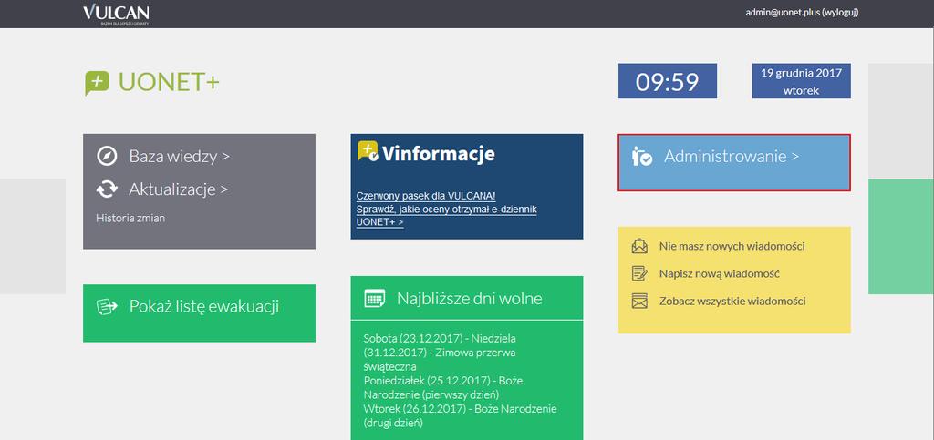 Jak rozpocząć pracę z systemem UONET+? 4/19 9. Zamknij okno przeglądarki. Logowanie do systemu UONET+ 1. Uruchom przeglądarkę stron internetowych i wejdź na stronę startową systemu UONET+. 2.