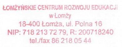 Przetarg nieograniczony na: na świadczenie usługi w zakresie obsługi cateringowej spotkań realizowanych w projekcie: Zmodernizowane doskonalenie nauczycieli szansą na lepszą jakość edukacji Znak