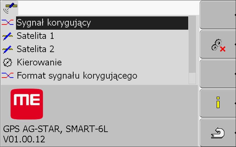 Konfigurowanie terminalu w aplikacji Service Odbiornik GPS 7 Symbol funkcji Funkcja Przywrócić konfigurację fabryczną odbiornika DGPS. Wyświetlić status połączenia DGPS.