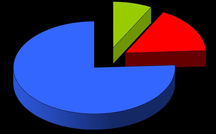 12 % 14% 74 % Wydziały CI TASK Pozostałe jednostki Gospodarka finansowa uczelni była prowadzona na podstawie planu rzeczowo-finansowego zatwierdzonego przez Senat w dniu 2 czerwca 2010 r.