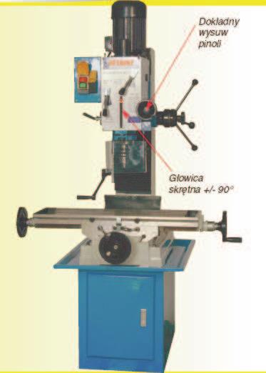 DOKUMENTACJA TECHNICZNO-RUCHOWA WIERTARKO FREZARKA 40 MM NUMER KATALOGOWY OTELO: 92 254 040 i 92 254 041 MARKA OTMT TYP