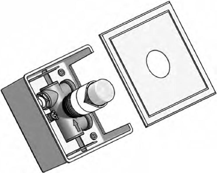Zawór termostatyczny do montażu w ścianie posiada dwie końcówki przyłączeniowe z gwintem zewnętrznym GZ ¾" przystosowane do śrubunku zaciskowego ( 7418 708).