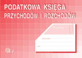 przychodów i rozchodów, A4, (offset) K-2u F03002 25 Podatkowa księga przychodów i rozchodów, A5, (offset) K-3u F03003 100 Ewidencja sprzedaży, A5, (offset) K-4 F03004 100 Podatkowa księga przychodów