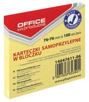 Kostka OFFICE PRODUCTS nieklejona, 85x85x40mm, biała 14052311-14 Nowość 12 Kostka OFFICE PRODUCTS klejona, 85x85x40mm,