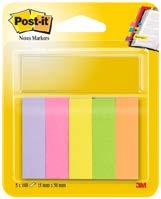 Można po nich pisać. Mix czterech różnych kolorów. Zakładki indeksujące DONAU, papier, 20x50mm, 4x50 kart.