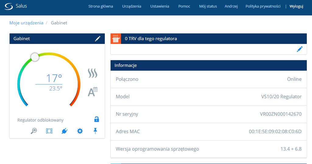 22 Otwórz okno informacyjne regulatora, który był sparowany z usuwaną głowicą 23 TRVM Sprawdzenie usunięcia