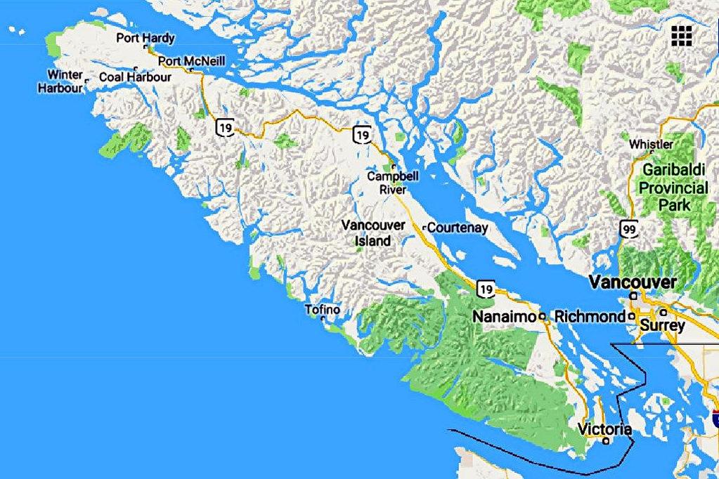 2007.07 Jachtem Varsovia - dookoła wyspy Vancouver Dookoła Wyspy Vancouver jest ponad 600 Mm. Trasa jest bardzo urozmaicona pod względem nawigacyjnym i turystycznym.