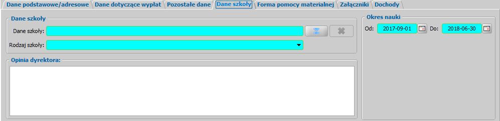 Uwaga! Dane adresowe innych członków rodziny domyślnie przepisują się z danych osoby ubiegającej się, ale możemy je dowolnie modyfikować. Uwaga!