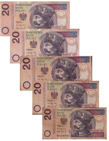Dziennik Urzędowy Narodowego Banku Polskiego 19 Poz. 14 2. Wizualizacje zabrudzeń banknotów emisji 1994 r.