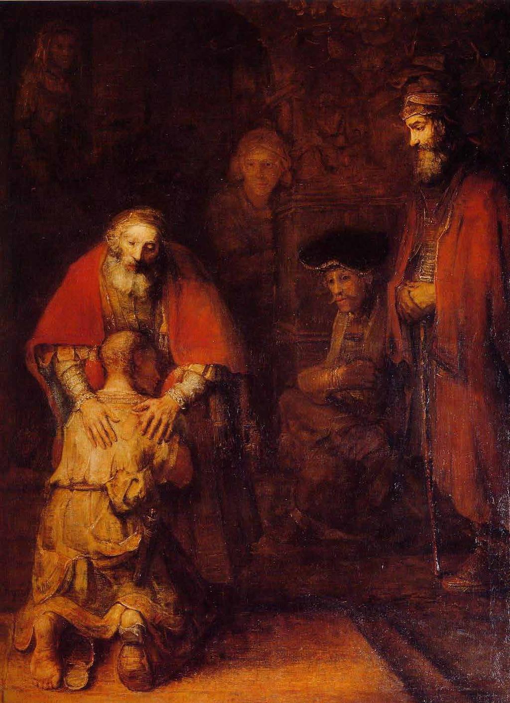 Komentatorzy obrazu Rembrandta Powrót syna marnotrawnego wiele uwagi poświęcają ojcu i