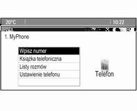 zakres dostępnych funkcji może się różnić w zależności od modelu telefonu. Menu główne telefonu Aby wyświetlić menu główne telefonu, nacisnąć PHONE.