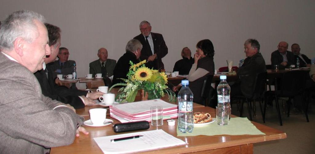 2012 - Spotkanie przedzjazdowe w Bielsku-Białej. Obradom przewodniczył Józef Kluska - opiekun Placówki Terenowej w Bielsku- Białej z ramienia Prezydium Rady ŚlOIIB.