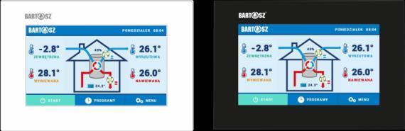 - buzzer - programowanie poprzez dotyk ekranu - programy czasowe- 4 fabryczne, 1 użytkownika (tygodniowy, 10 wpisów) - zakres regulacji temperatury 5-40 ºC z dokładnością do 1 ºC - pomiar temperatury