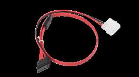 Kable SATA Slimline, SATA III Kable SATA III KABEL SATA DATA SLIMLINE KABEL SATA DATA III (M)-> SATA DATA III (M) METALOWE ZATRZASKI 1: Molex, 2-pin, męski, 2: SATA, 7-pin, męski, 3: SATA SLIMLINE,