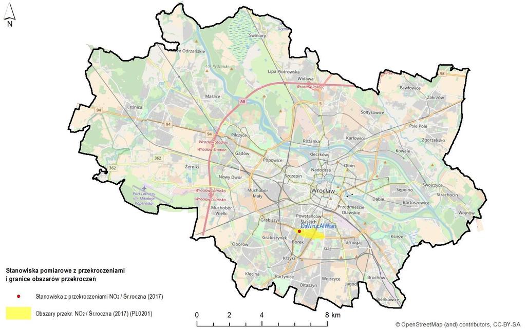 Ocena poziomów substancji w powietrzu oraz wyniki klasyfikacji stref województwa dolnośląskiego za 2017