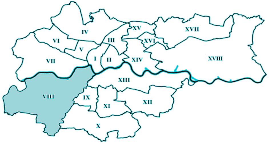 Dzielnica Dębniki położona jest w zachodnio - południowej części miasta Krakowa, posiada powierzchnię 4 618,87 ha 28, a liczba stałych mieszkańców wynosi 60 495 29.