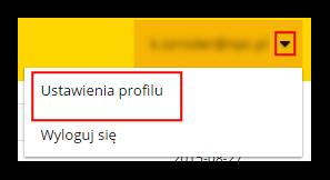 5. Ustawienia profilu Użytkownik ma możliwość podglądu i zmiany swoich danych profilowych. Opcja ta znajduje się w Ustawieniach profilu.