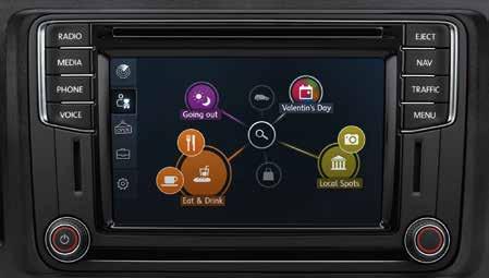 Umożliwia przeniesienie wybranych aplikacji ze smartfona na wyświetlacz systemu radiowego lub nawigacyjnego. FU KO MI SK PO Car-Net Guide & Inform (bez ilustracji) 2).