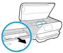 Jeśli nie usuniesz wszystkich kawałków papieru z drukarki, istnieje ryzyko wystąpienia kolejnych zacięć papieru. c. Załóż pokrywę ścieżki papieru, aż zatrzaśnie się we właściwym miejscu. 4.
