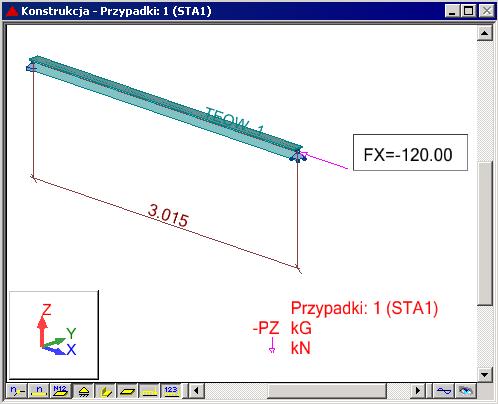 PRZYKŁAD WERYFIKACYJNY 3 - Ściskanie osiowe pasa kratownicy Przykład zaczerpnięty z artykułu Obliczenia prętów ściskanych osiowo według PN-90/B-3200 J. Augustyn, J. Bródka, J. Laguna.