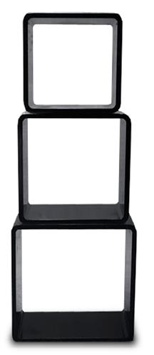 REGAŁ EXPO biały/czarny 35-50cm 35-50cm 20cm nowoczesny design pasuje na różne okazje służy jako półka