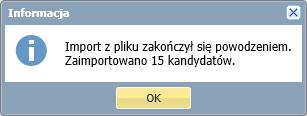 przyciskiem OK. Na stronie pojawi się lista zaimportowanych osób.