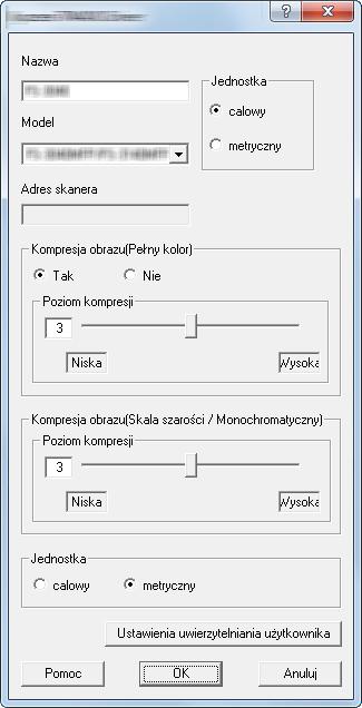 2 Kliknij [Dodaj]. 2 Skonfiguruj sterownik TWAIN. 1 2 3 (Sieć) 4 1 Wprowadź nazwę urządzenia. 2 Wybierz urządzenie z listy.