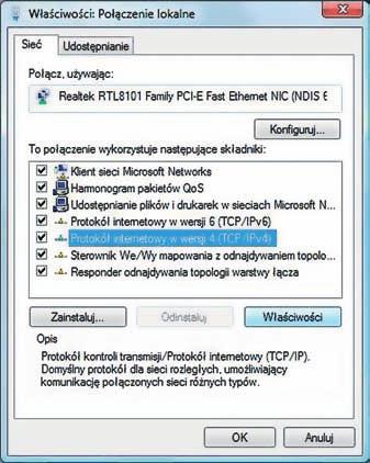 DNS automatycznie i kliknij OK.