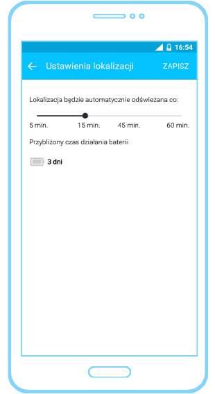 UWAGA: Funkcjonalność lokalizowania zegarka wymaga aktywnej usługi Gdzie jest Bliski.