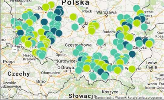 uczestników (50+) pochodzących ze wsi małych