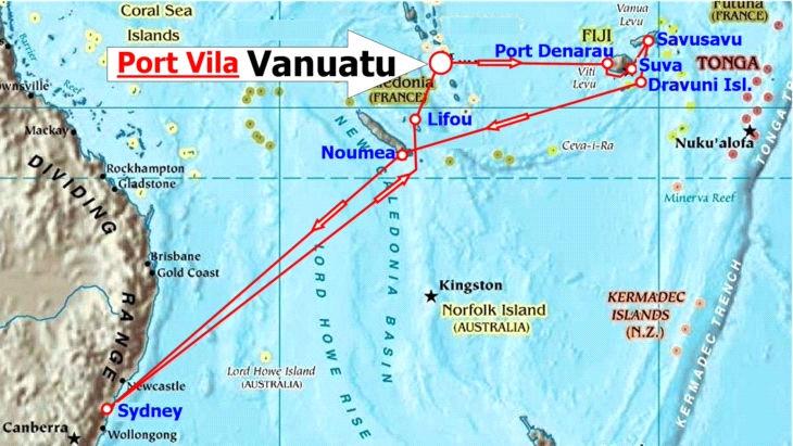 Vanuatu. Port Vila położony jest na wyspie Efate.