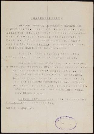 Żydowska Organizacja Bojowa Według statusu ŻOB z 2 grudnia 1942 r.