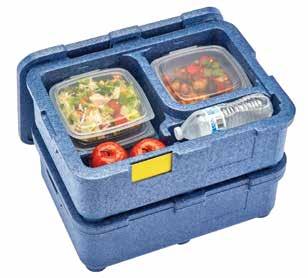 Oddzielne, izolowane komory do przechowywania żywności na ciepło i na zimno pozwalają utrzymać odpowiednio niską lub wysoką temperaturę posiłków.