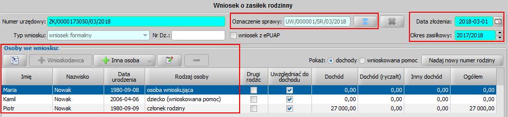 Szczegółowy opis rejestracji wniosku znajduje się w podręczniku Użytkownika w rozdziale Obsługa klienta>rejestracja i kwalifikacja wniosku>rejestracja wniosku SR/SW.