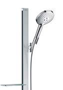 hansgrohe Zestawy prysznicowe 21 Zdejmowana półka z wysokiej jakości tworzywa Wytrzymały uchwyt zapewnia stabilność Dodatkowy element ułatwia prysznicową kąpiel na