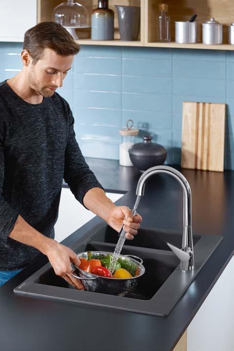 56 hansgrohe Armatura kuchenna hansgrohe Armatura kuchenna Nasz przepis na sukces dla większego komfortu w kuchni Serce kuchni bije tam, gdzie