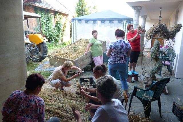 Udział w dożynkach gminnych w Podleszanach.