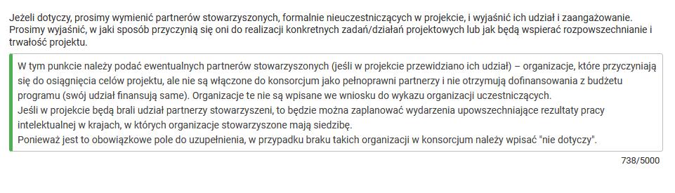 Wybór i rola partnerów Partnerzy