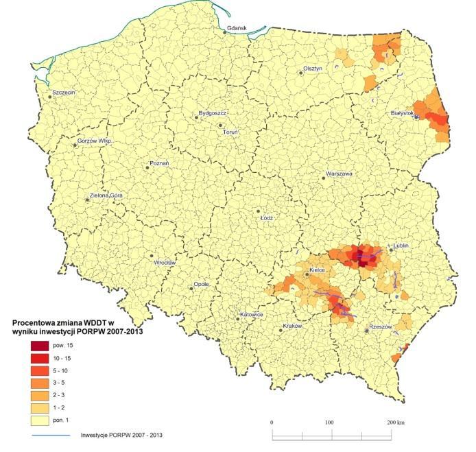 inwestycji współfinansowanych z