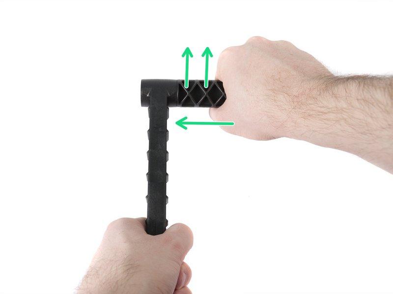 Step 37 Montaż podwójnego uchwytu na szpulę Nie używaj nadmiernej siły podczas montażu, inaczej możesz uszkodzić system blokowania ramion uchwytu. Umieść wszystkie części przed sobą.