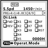 8. Ekran ósmy zawiera informacje o sterowaniu wejściami przez łącze szeregowe RS485 (nagłówek Di:Link). W większości sterowań dźwigowych opcja nie jest wykorzystywana. 9.