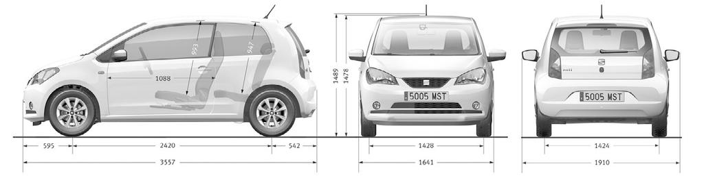 DANE TECHNICZNE Mii 3D Mii 5D SILNIKI Prędkość maksymasna (km/h) Przyspieszenie 0-100 km/h (s)